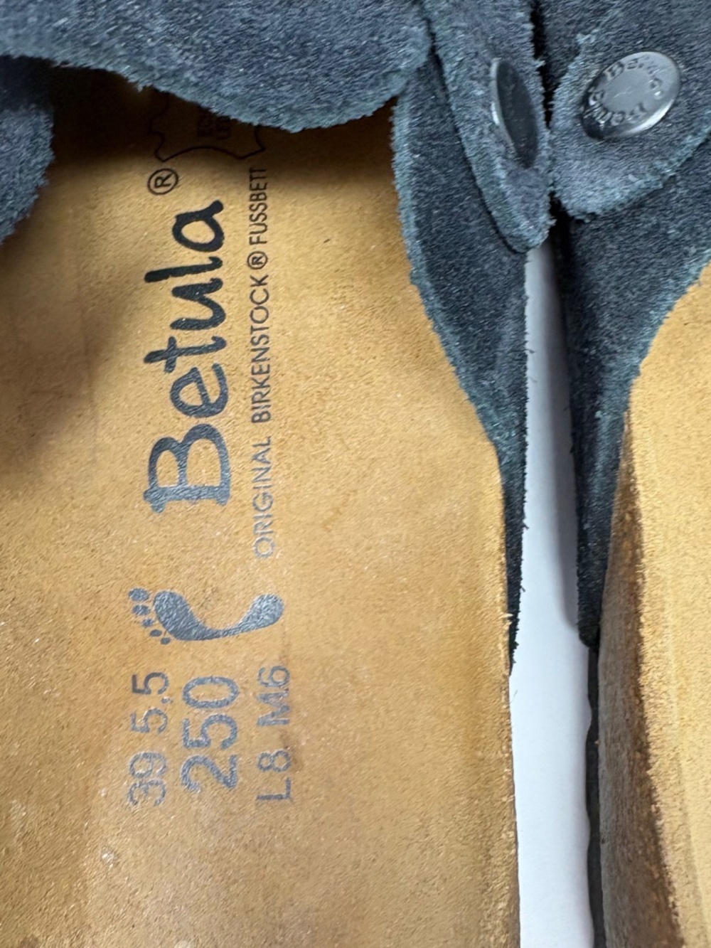 Betula Slip On Suede Clogs Black - Picture 5 of 6